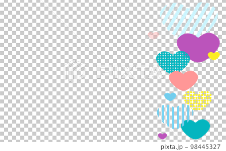 ハートをアレンジしたイラスト素材 98445327