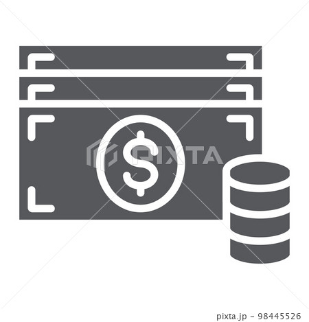 Cash glyph icon, finance and currency, money sign, vector graphics, a solid pattern on a white background, eps 10. Cash glyph icon, finance and currency, money sign, vector graphics, a solid pattern on a white background, eps 10. 98445526