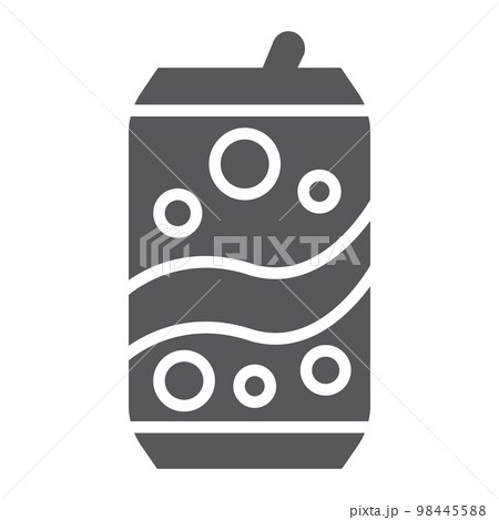Soda can glyph icon, drink and beverage, aluminum can sign, vector graphics, a solid pattern on a white background, eps 10. Soda can glyph icon, drink and beverage, aluminum can sign, vector graphics, a solid pattern on a white background, eps 10. 98445588