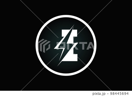 Initial I letter logo design with lighting thunder bolt. Electric bolt letter logo vector Initial I letter logo design with lighting thunder bolt. Electric bolt letter logo vector 98445694