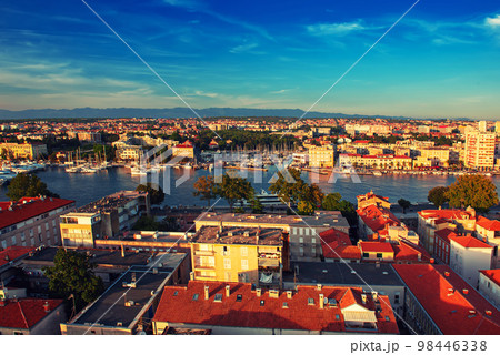 Top view of the Zadar, Croatia. 98446338