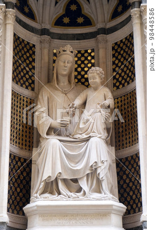 Madonna of the Rose by Pietro di Giovanni Tedesco, Orsanmichele Church in Florence, Tuscany, Italy 98448586