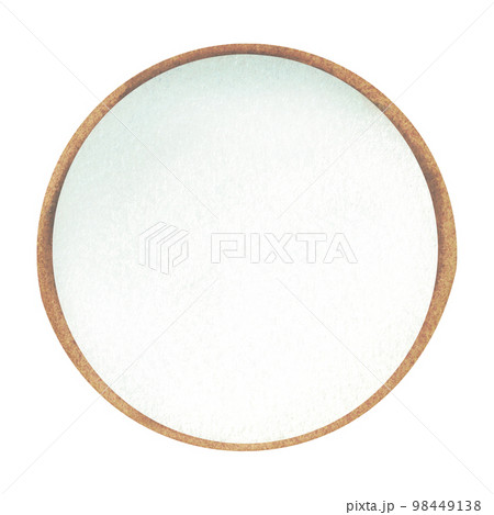 Mirror. Watercolor illustration interior of living room. Clipart. Home decor elements on a white background. Mirror. Watercolor illustration interior of living room. Clipart. Home decor elements on a white background. 98449138