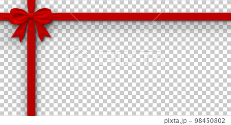 Red bowknot and ribbon frame (3D rendering) 98450802