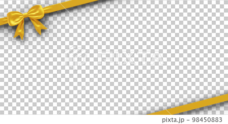 Red bowknot and ribbon frame (3D rendering) 98450883