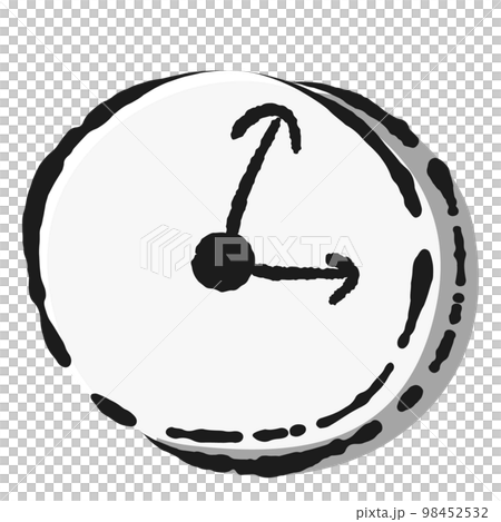 簡單的手繪時鐘插畫 98452532