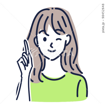女性のイラスト素材 98452648