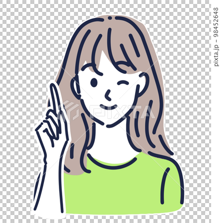 女性のイラスト素材 98452648