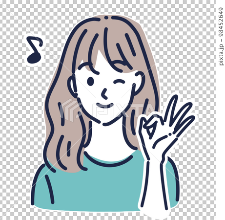 Female illustration material 98452649