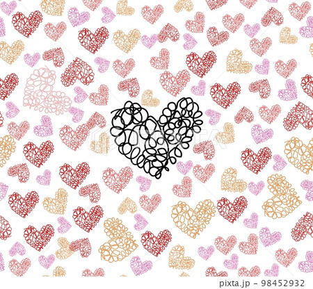 Heart line art seamless pattern Heart line art seamless pattern 98452932