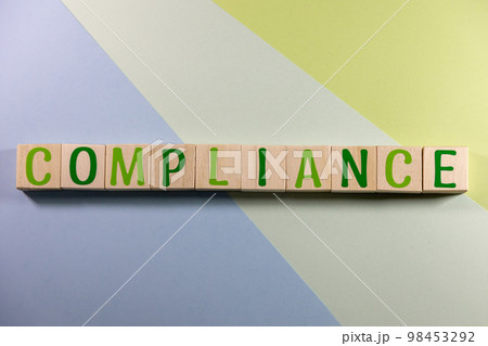 文字ブロック　コンプライアンス 98453292