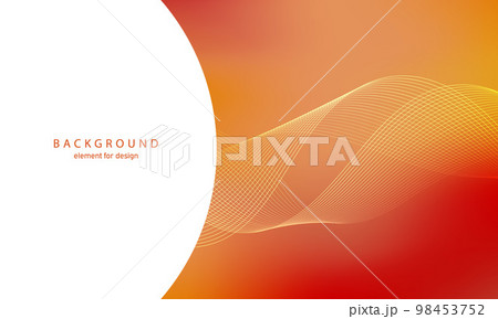 Abstract gradient background. Wave element for design. Digital frequency track equalizer. Stylized line art. Colorful shiny wave with lines created using blend tool. Curved wavy smooth stripe. Vector. 98453752