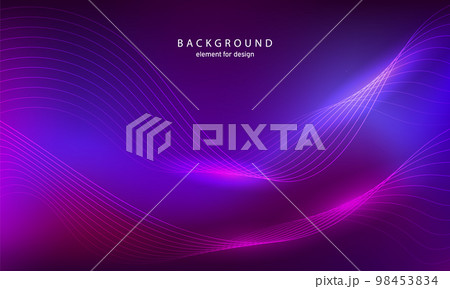 Abstract background. Wave element for design. Digital frequency track equalizer. Stylized line art. Colorful shiny wave with lines created using blend tool. Curved wavy line smooth stripe. Vector. Abstract background. Wave element for design. Digital frequency track equalizer. Stylized line art. Colorful shiny wave with lines created using blend tool. Curved wavy line smooth stripe. Vector. 98453834
