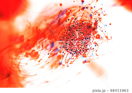 Blood cell smear under microscope for vaccine research, Bacterias and micro organisms 98453963