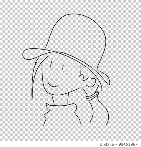 帽子を被る人のイラスト、シバる 帽子を被る人のイラスト、シバる 98453967