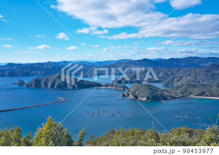 【たちばな展望台からの風景】 三重県度会郡南伊勢町道行竈 98453977