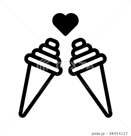 Valentine icon set dualtone black illustration vector icon perfect. 98454127