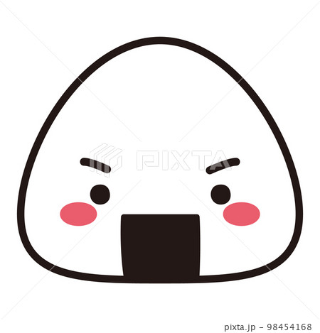 かわいいおにぎりキャラクターのイラスト 98454168
