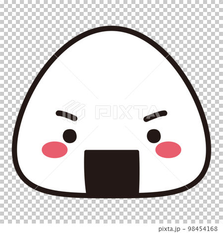 かわいいおにぎりキャラクターのイラスト 98454168
