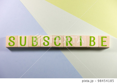 文字ブロック　subscribe 98454185