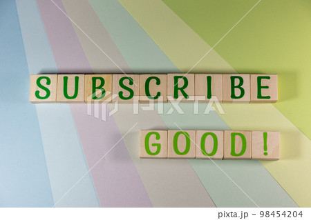 文字ブロック subscribe & good 文字ブロック subscribe & good 98454204