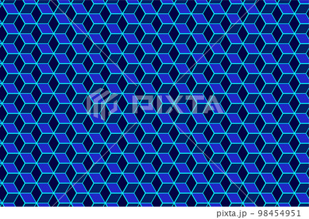 Pattern with geometric elements in blue tones abstract gradient background 98454951
