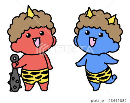 シンプルな鬼のイラスト 98455022
