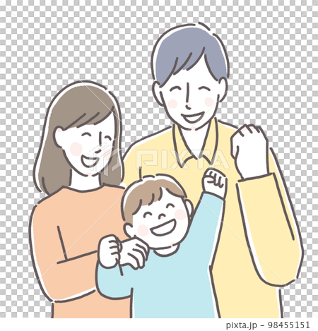 對孩子的成長感到滿意的父母 98455151