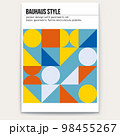 Abstract pattern. Bauhaus style. Poster design. Cover vector template 98455267