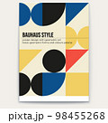 Abstract retro geometric pattern. Minimalistic forms. Bauhaus style. Poster design. Cover vector template 98455268