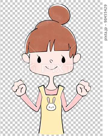 手遊びをする保育士（女性）のイラスト 98455429