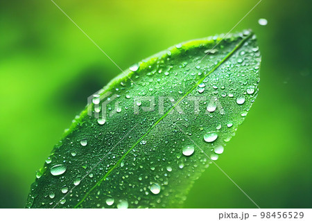 Green leaf background close up view. Nature foliage abstract. Beautifule leave texture. 98456529