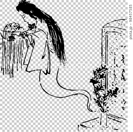 墓場から出る女幽霊 98457585