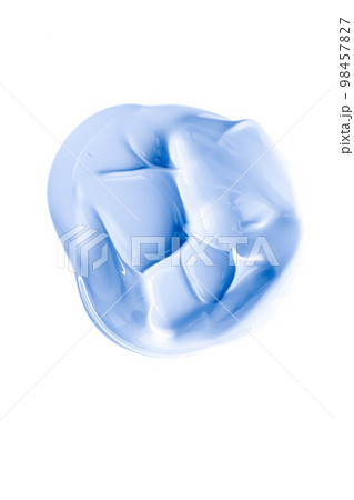 Pastel blue beauty swatch, skincare and makeup cosmetic product sample texture isolated on white background, make-up smudge, cream cosmetics smear or paint brush stroke closeup Pastel blue beauty swatch, skincare and makeup cosmetic product sample texture isolated on white background, make-up smudge, cream cosmetics smear or paint brush stroke closeup 98457827