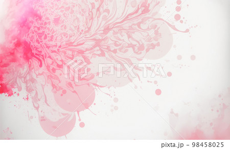 Abstract watercolor art background with pink flowers 98458025