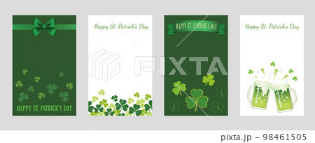 セントパトリックの日のグリーティングカードセット 98461505