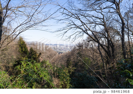 秋川丘陵の根小屋城(戸吹城)から見た景色 秋川丘陵の根小屋城(戸吹城)から見た景色 98461968