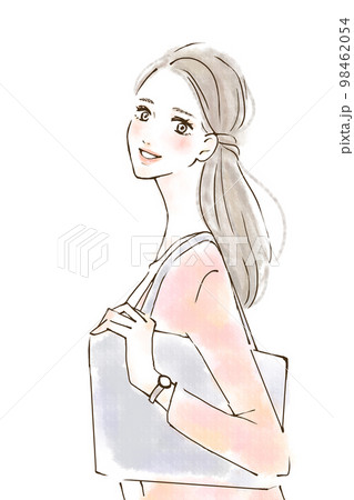 営業活動で出かける女性のイラスト 楽しい 前向き 営業活動で出かける女性のイラスト 楽しい 前向き 98462054