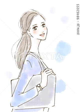 笑顔で転職活動をする女性 さわやかな雰囲気 笑顔で転職活動をする女性 さわやかな雰囲気 98462055