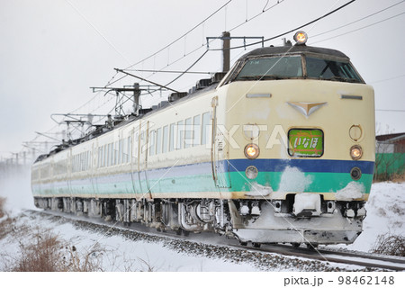 羽越本線　中条ー金塚　JR東日本　485系　T14編成（新潟）　いなほ 98462148