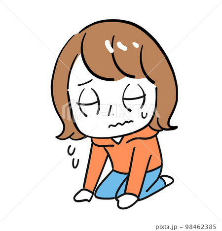女性　落ち込む 98462385