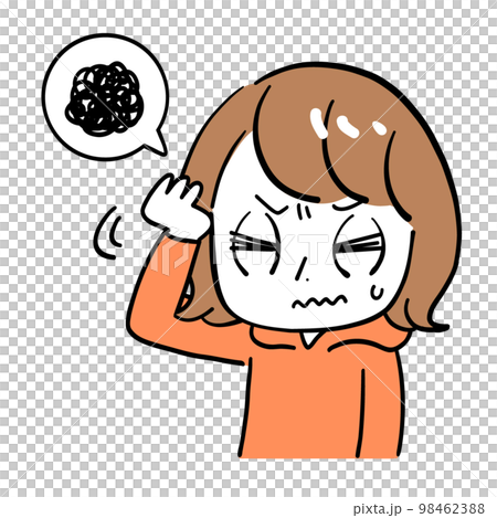 女性　大変　頭を抱える 98462388