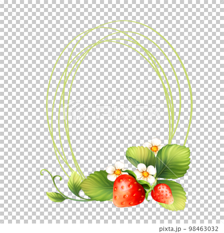 Strawberry frame on white background. With place for text. Strawberry frame on white background. With place for text. 98463032