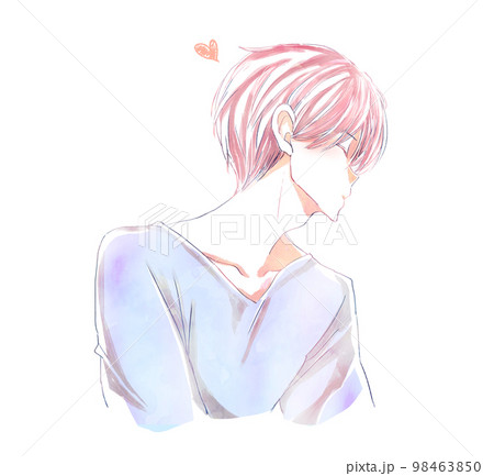キス顔の男性 横顔 キス顔の男性 横顔 98463850