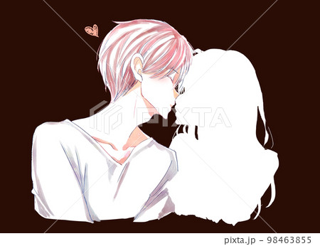 キス顔の男性　横顔　想像 98463855