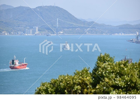 手向山公園からみた関門海峡 手向山公園からみた関門海峡 98464095