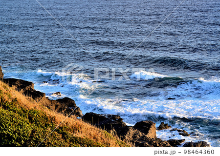 三浦半島　城ヶ島海岸の夕景 98464360