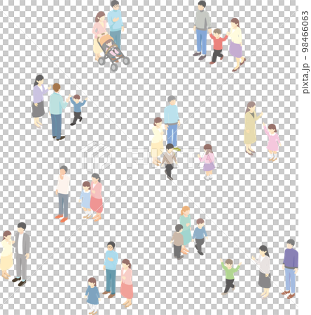アイソメトリック 家族 ファミリー 人物 男性 女性 カップル イラスト素材 アイソメトリック 家族 ファミリー 人物 男性 女性 カップル イラスト素材 98466063