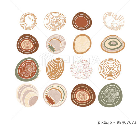 Earth Tone Abstract Shape, Organic Shapes and Lines 98467673