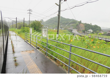 2022年夏の朝、雨降りの日豊本線佐伯駅から延岡駅までの車窓風景 98468759